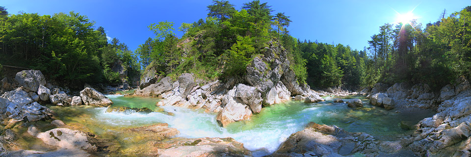 Panoramafoto: Kaiserklamm Tirol - Alpen