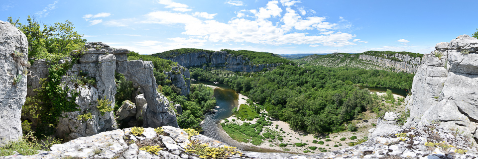 Panoramafoto: Gorges du Chassezac - Cevennen