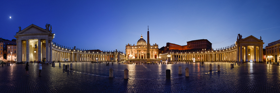 Panoramafoto: Petersplatz - Rom
