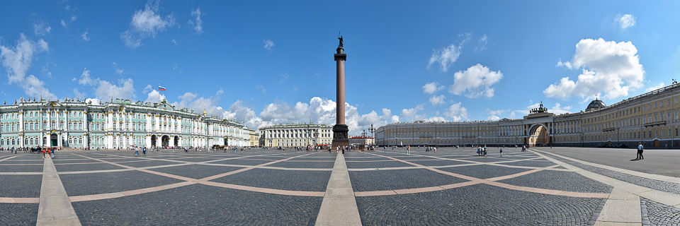 Panoramafoto: Schlossplatz - St. Petersburg